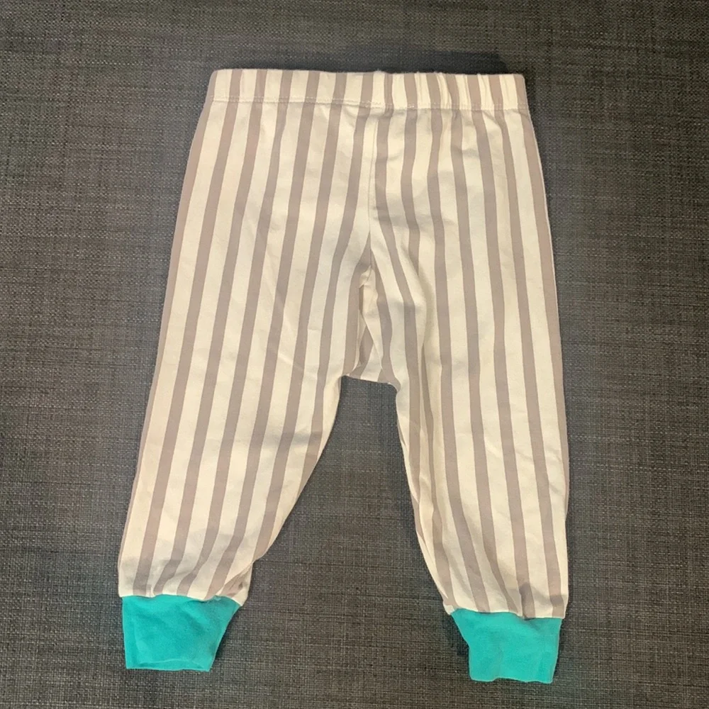 BedHead Pajamas Two Piece Stripe & Solids Organic Cotton Blend 3 - 6 Months